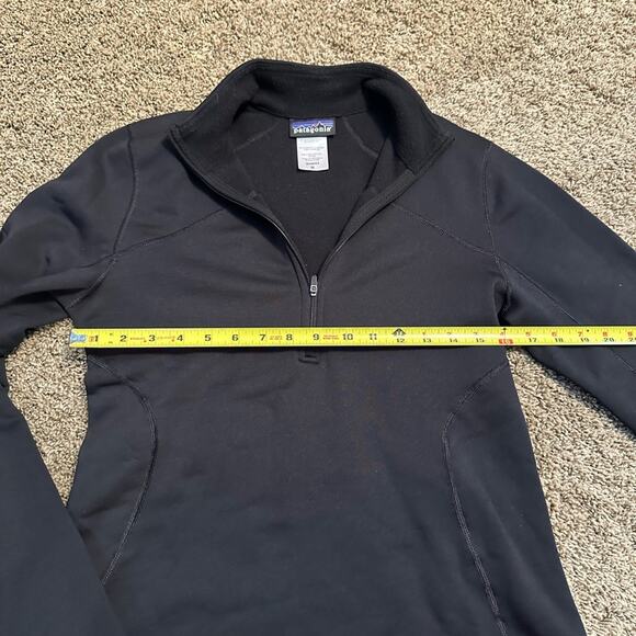 Patagonia Women's Black Quarter-Zip Sweater Fleece Medium - Picture 4 of 10